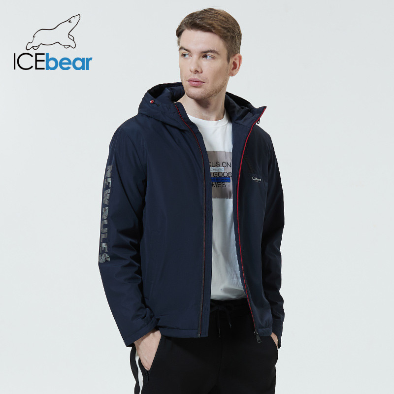 ICEbear 2023 Paltoane pentru bărbați jachetă elegantă de primăvară cu glugă îmbrăcăminte de înaltă calitate pentru bărbați MWC21661D