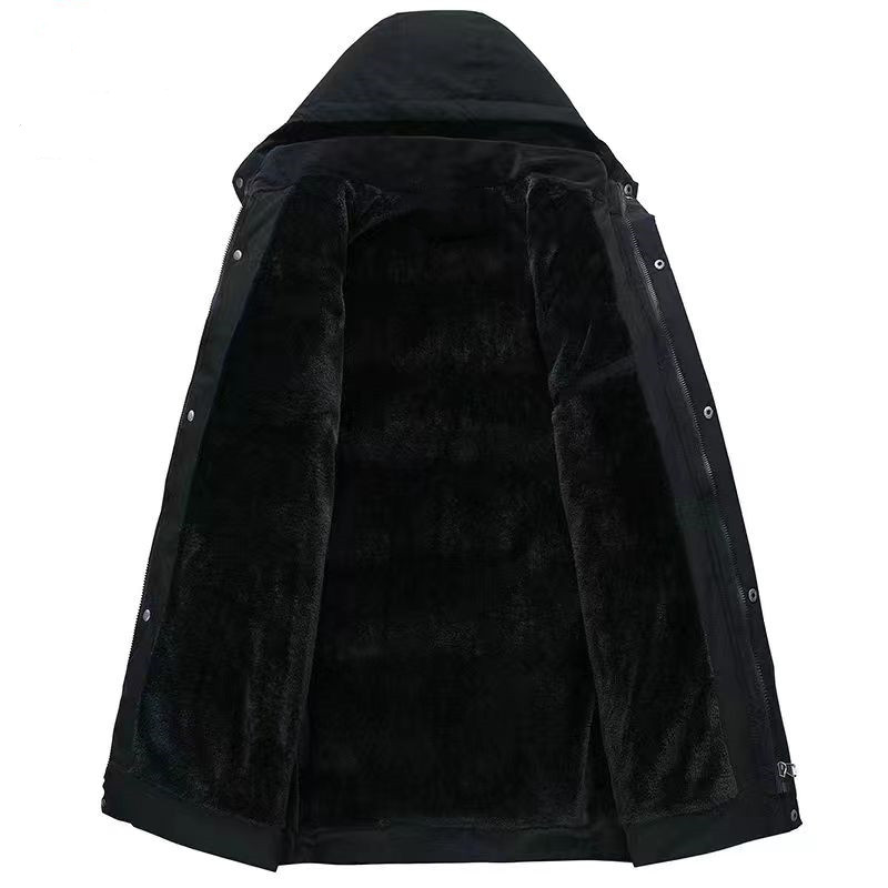 Vyriškas laisvalaikio žiemos laisvalaikio ilgas parkas vėjui nepralaidus šilta apykaklės striukė vyriškas madingas su gobtuvu lauko medvilninė