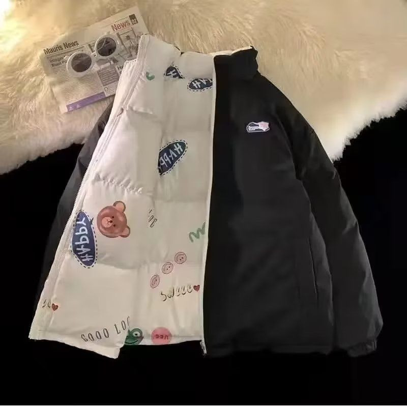 Zimske muške i ženske pamučne kapute za 2023. Podebljane tople dvostrane jakne za kruh Korejski sport i slobodno vrijeme Trendy Brand Tops