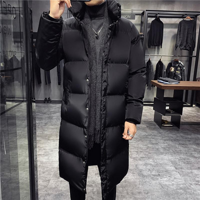 M-4xl jachetă mare de iarnă pentru bărbați, iarnă, guler în picioare, jachetă de bumbac lungă mijlocie, haină caldă de iarnă XXXXL