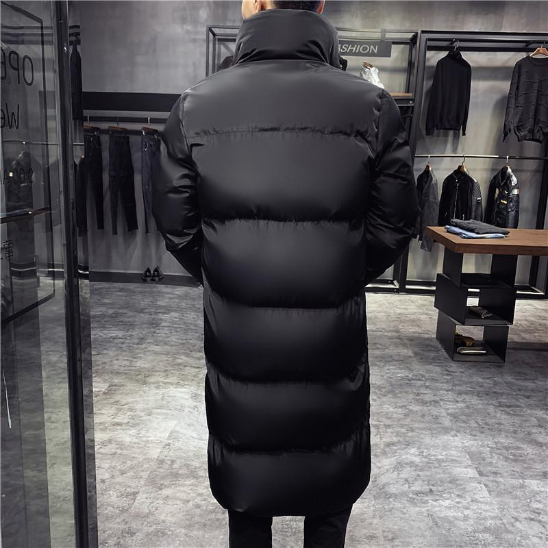 M-4xl jachetă mare de iarnă pentru bărbați, iarnă, guler în picioare, jachetă de bumbac lungă mijlocie, haină caldă de iarnă XXXXL