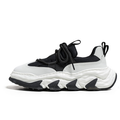 Pantofi vulcanizați pentru bărbați Pantofi cu platformă respirabil din plasă 2023 Casual, cu gură superficială, rotunde, pantofi pentru bărbați la modă zapatos para hombres