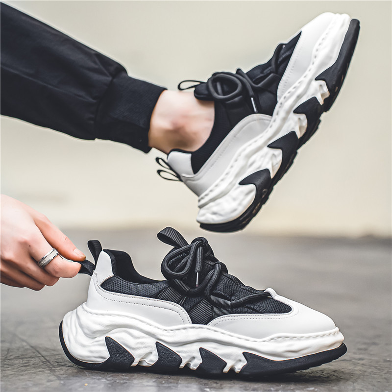 Pantofi vulcanizați pentru bărbați Pantofi cu platformă respirabil din plasă 2023 Casual, cu gură superficială, rotunde, pantofi pentru bărbați la modă zapatos para hombres