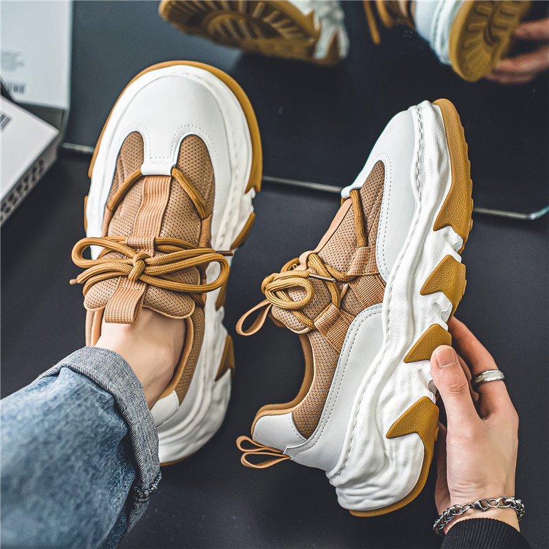 Pantofi vulcanizați pentru bărbați Pantofi cu platformă respirabil din plasă 2023 Casual, cu gură superficială, rotunde, pantofi pentru bărbați la modă zapatos para hombres