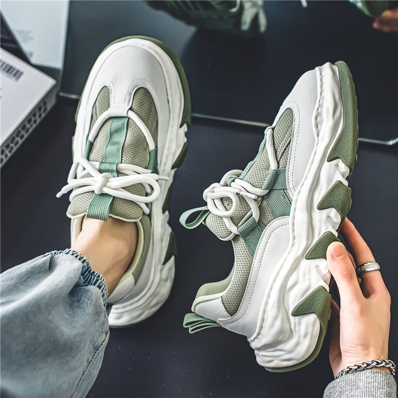 Pantofi vulcanizați pentru bărbați Pantofi cu platformă respirabil din plasă 2023 Casual, cu gură superficială, rotunde, pantofi pentru bărbați la modă zapatos para hombres