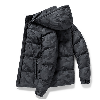 2023. Jesen Zima Muška deblja parka kaput s kapuljačom i odvojivom kapom Topla muška jakna Modni kamuflažni kaput