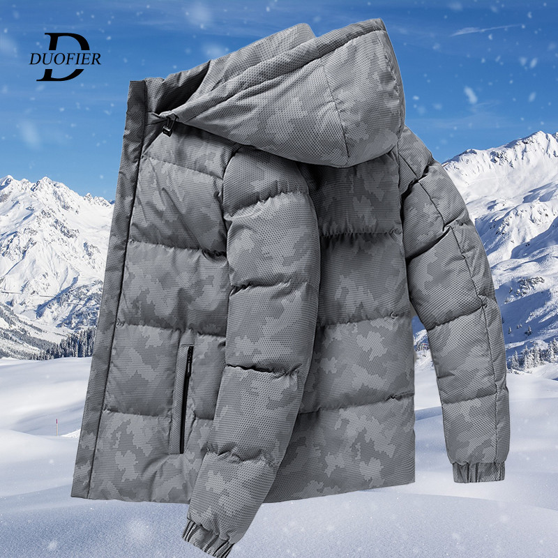 2023. Jesen Zima Muška deblja parka kaput s kapuljačom i odvojivom kapom Topla muška jakna Modni kamuflažni kaput