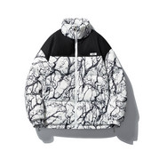 Parka caldă de iarnă pentru bărbați, 2023, haină rezistentă la vânt, îmbrăcăminte de stradă, jachetă hip hop supradimensionată.