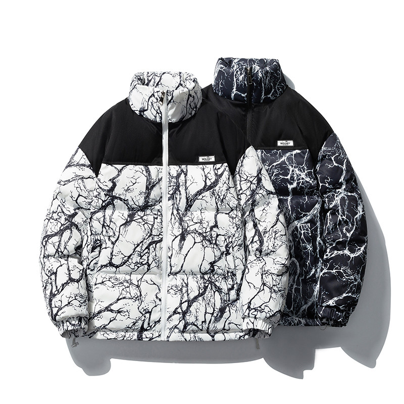 Parka caldă de iarnă pentru bărbați, 2023, haină rezistentă la vânt, îmbrăcăminte de stradă, jachetă hip hop supradimensionată.