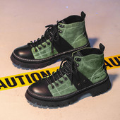 Νέα ψηλή μπότα εργαλείων για άντρες Φθινοπωρινό χειμώνα Street Designed Young Fashion Boots Personality casual δερμάτινα παπούτσια Νέο στυλ