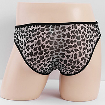 Ανδρικά σλιπ Leopard Ice Silk Εσώρουχα εμπριμέ U Bulge Pouch Παντελόνι Χαμηλή μέση Σώβρακο Fashion High Elastic Slip Bikini Homme