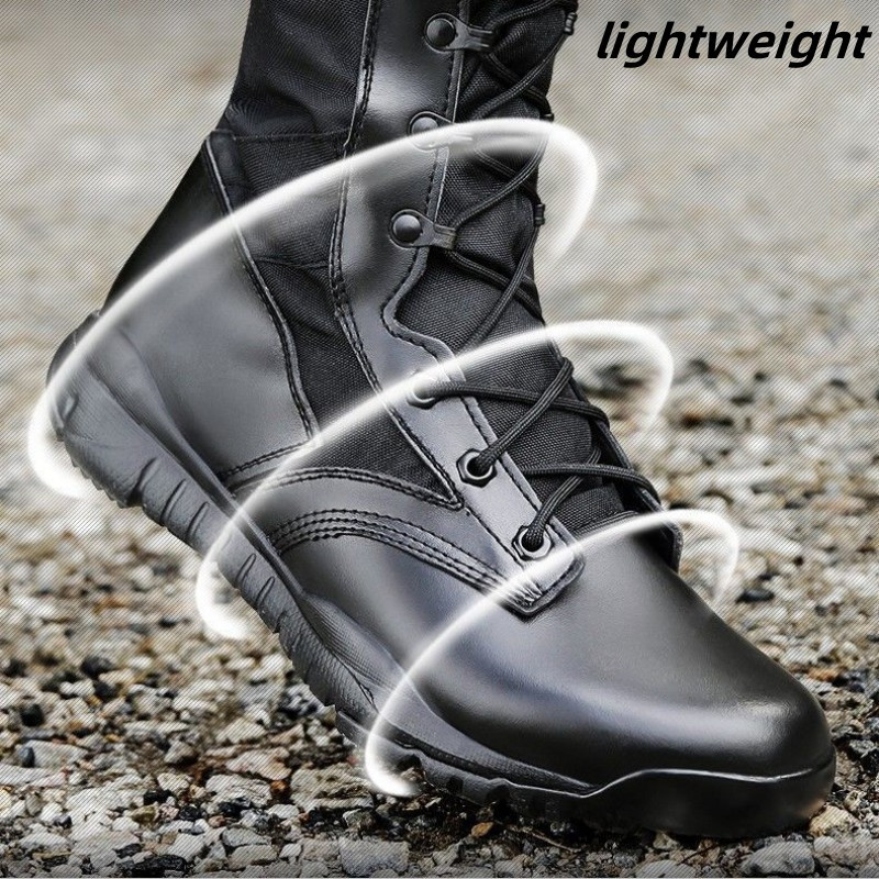 Cizme ultra-ușoare pentru bărbați, cizme de luptă, tactice militare, forțe speciale, drumeții în aer liber, plimbări, pantofi respirabili.