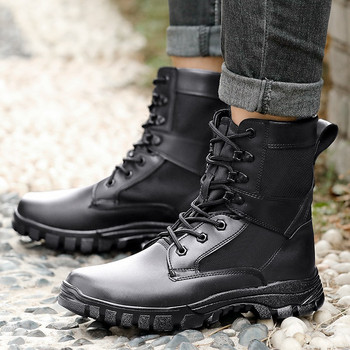 Sshooer Men Boots Στρατού Ειδικής Δύναμης Combat Tactical Military Boot Υπαίθρια πεζοπορία Πεζοπορία Παπούτσια αναρρίχησης Θερμό μάλλινο χειμερινό παπούτσι