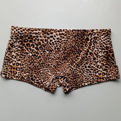 Vīriešu čemodāni Sexy Mīksta Leoparda apdruka U-veida bokserbikses Apakšbikses Šorti Elpojoša apakšveļa Bikses guļamvietas