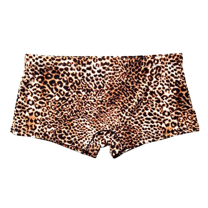 Muške gaćice Seksi mekani leopard print Bokserice u obliku slova U Gaćice Kratke hlače Prozračno donje rublje Gaćice za spavanje