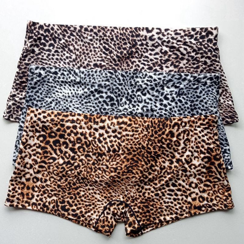 Muške gaćice Seksi mekani leopard print Bokserice u obliku slova U Gaćice Kratke hlače Prozračno donje rublje Gaćice za spavanje