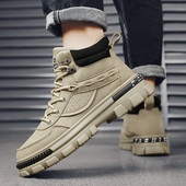 Cizme de modă bărbați pantofi casual înalți pantofi motociclete cizme romane pentru bărbați pantofi în aer liber în stil britanic punk bărbați