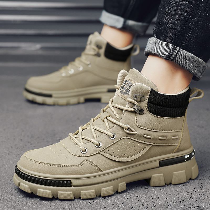 Cizme de modă bărbați pantofi casual înalți pantofi motociclete cizme romane pentru bărbați pantofi în aer liber în stil britanic punk bărbați