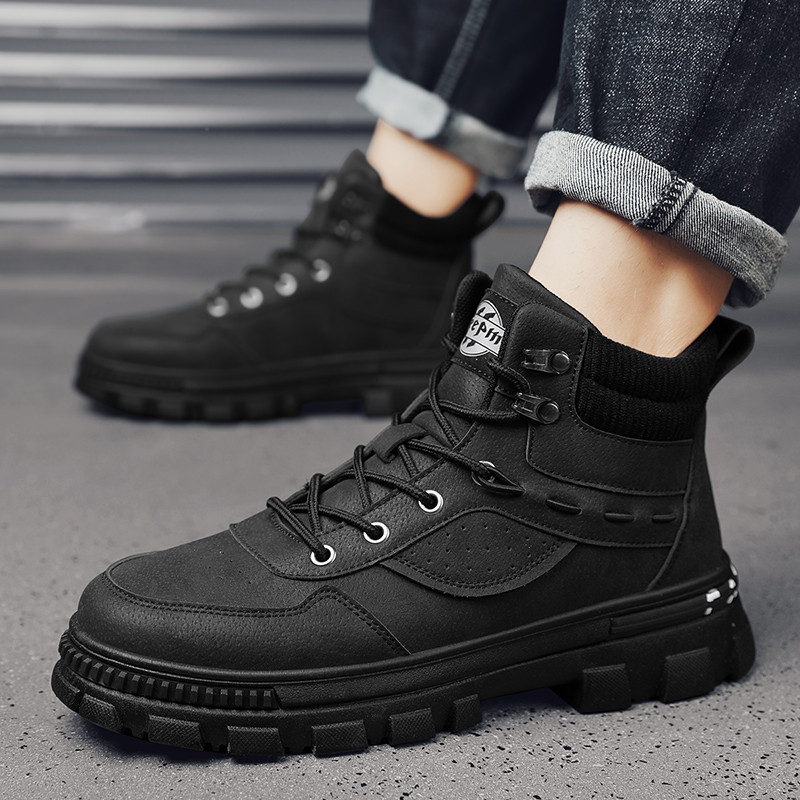 Cizme de modă bărbați pantofi casual înalți pantofi motociclete cizme romane pentru bărbați pantofi în aer liber în stil britanic punk bărbați