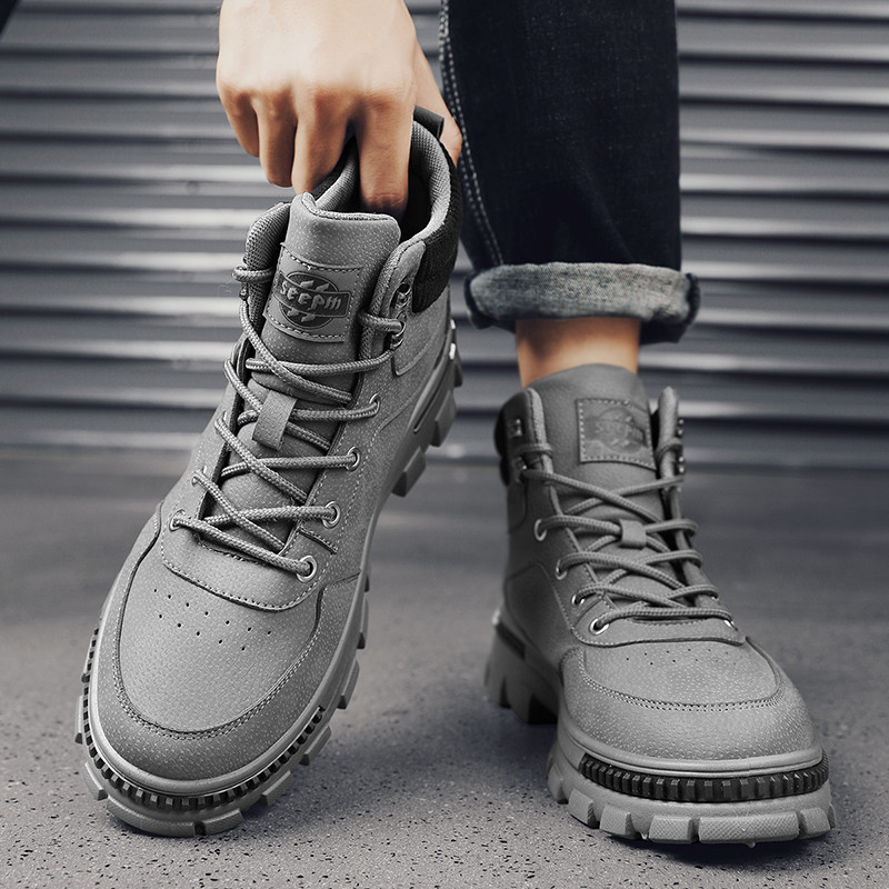 Cizme de modă bărbați pantofi casual înalți pantofi motociclete cizme romane pentru bărbați pantofi în aer liber în stil britanic punk bărbați