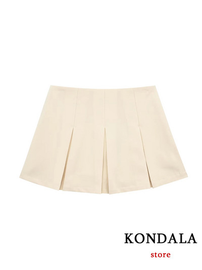 KONDALA Mini fuste de epocă gri închis pentru femei, cu volane, pantaloni scurți sexy, fuste, moda feminină, 2023, haine de stradă