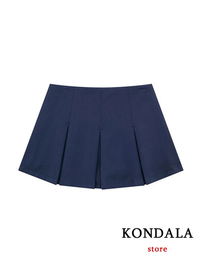 KONDALA Mini fuste de epocă gri închis pentru femei, cu volane, pantaloni scurți sexy, fuste, moda feminină, 2023, haine de stradă