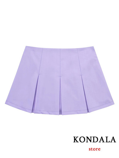 KONDALA Mini fuste de epocă gri închis pentru femei, cu volane, pantaloni scurți sexy, fuste, moda feminină, 2023, haine de stradă