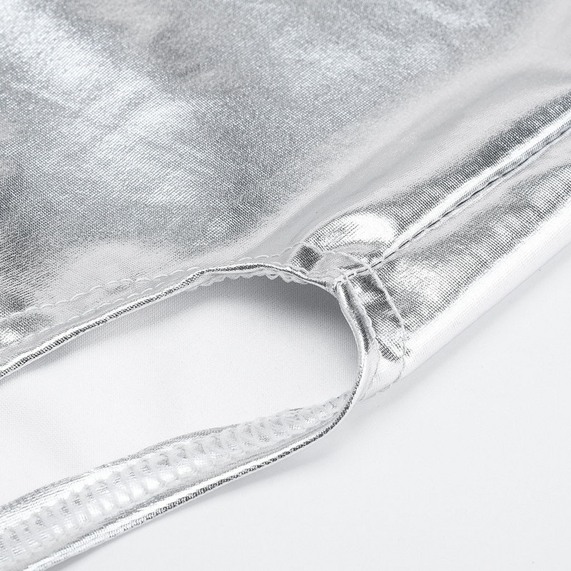 Ženska jednobojna suknja s viljuškom na struk, svijetla visoka kožna modna suknja Alternativne suknje Kratka crna suknja