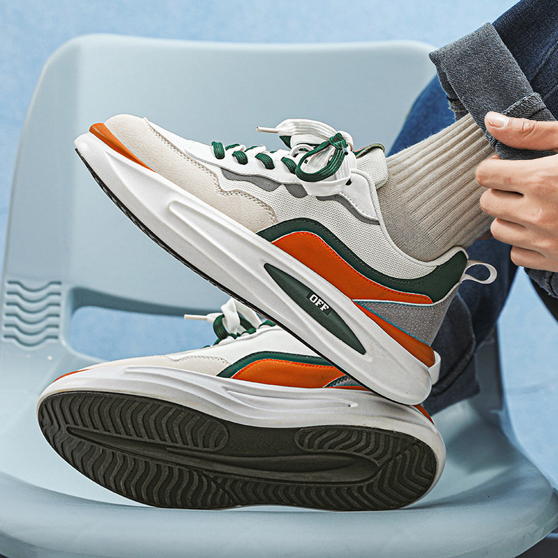 Muške cipele Mrežaste prozračne cipele s platformom 2023. Nove muške ležerne plitke usta i okrugli prsti Trendovske izdržljive muške cipele na vezanje