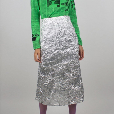 LGRQ fuste pline cu desfășurare pentru femei, cu talie înaltă, cu temperament pentru slăbire, cu falduri, pentru femei, vara 2023, moda mare 19J4415