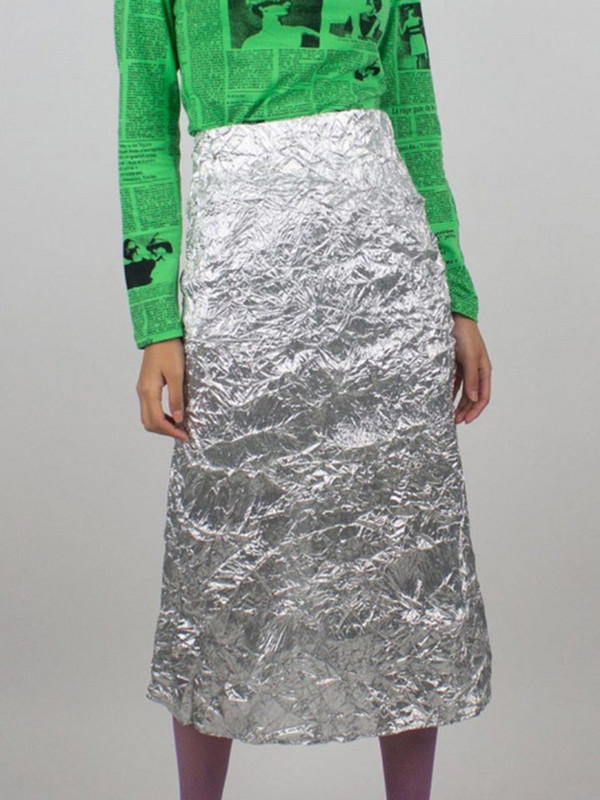 LGRQ fuste pline cu desfășurare pentru femei, cu talie înaltă, cu temperament pentru slăbire, cu falduri, pentru femei, vara 2023, moda mare 19J4415