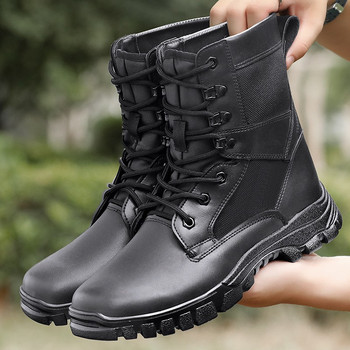 Sshooer Army Boots Στρατιωτική Μπότα Εκπαίδευσης Μάχης Υπαίθρια Πεζοπορία Αναρρίχηση Παπούτσια για περπάτημα Ζεστό μαλλί βελούδινα χειμωνιάτικα παπούτσια για χιόνι Botas