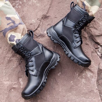 Sshooer Army Boots Στρατιωτική Μπότα Εκπαίδευσης Μάχης Υπαίθρια Πεζοπορία Αναρρίχηση Παπούτσια για περπάτημα Ζεστό μαλλί βελούδινα χειμωνιάτικα παπούτσια για χιόνι Botas