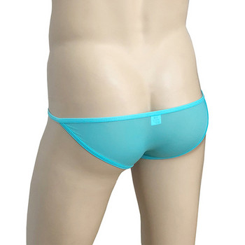 Ανδρικά εσώρουχα χαμηλοκάβαλα Σέξι U Convex για Άντρες G-String Καλοκαιρινά μεταξωτά στρινγκ από πάγο Λεπτά σλιπ ελαστικότητας Εσώρουχα Bikini Slip Homme