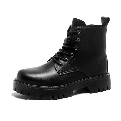 Čizme s patentnim zatvaračem, velike veličine, neklizajuće, trendi, sveobuhvatna moda za van, muške visoke čizme, alati, kožne cipele, britanski stil