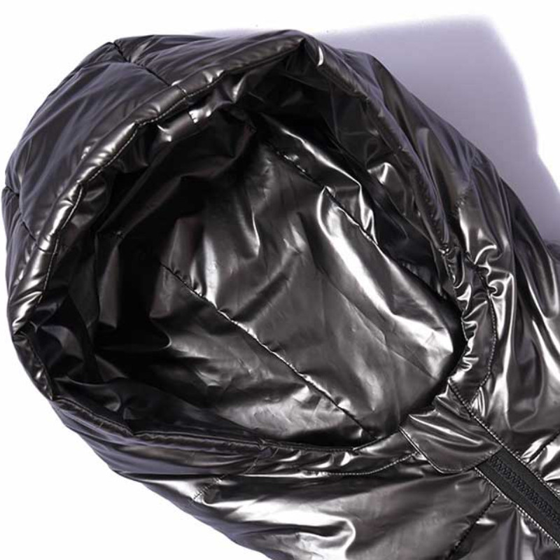 Muška sjajna srebrna presvučena metalik ulična odjeća Zimska jakna s kapuljačom Kaput Proljetno Novo Harajuku Thicken Topla jakna Gornja odjeća