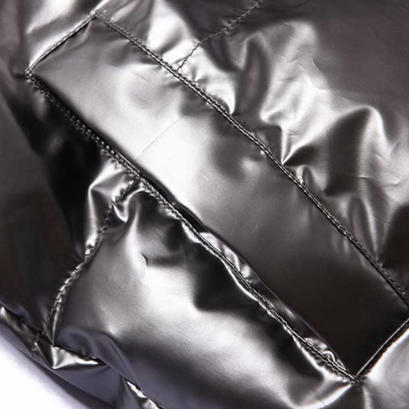 Muška sjajna srebrna presvučena metalik ulična odjeća Zimska jakna s kapuljačom Kaput Proljetno Novo Harajuku Thicken Topla jakna Gornja odjeća