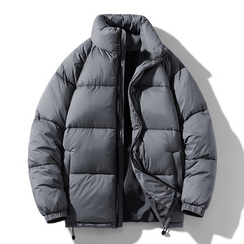 2023 Ново зимно палто Мъжки удебелени ежедневни парка Slim Fit Outwear Водоустойчиво топло горно облекло със стойка яка Палто