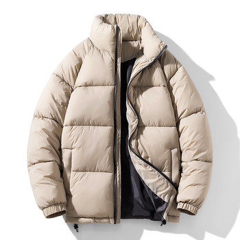 2023 Ново зимно палто Мъжки удебелени ежедневни парка Slim Fit Outwear Водоустойчиво топло горно облекло със стойка яка Палто
