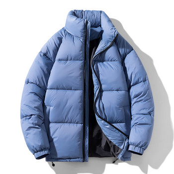 2023 Νέο Χειμερινό Παλτό Ανδρικό Παχύ Casual Parka Slim Fit Outwear Αδιάβροχο παλτό με γιακά με ζεστή βάση