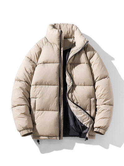 Novi zimski kaput iz 2023., muška deblja, ležerna parka, uski kroj, vodootporan, topli kaput sa samostojećim ovratnikom