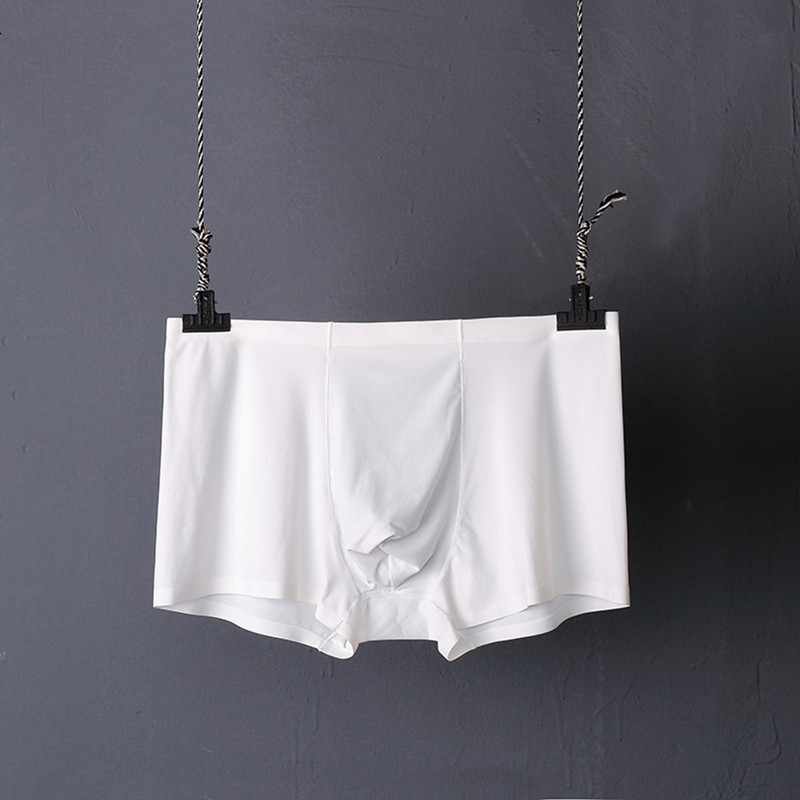 Meeste poksija lühike õmblusteta aluspesu, meeste aluspüksid, meeste lühikesed bokserid, seksikad läbipaistvad üliõhukesed jääsiidist aluspesu