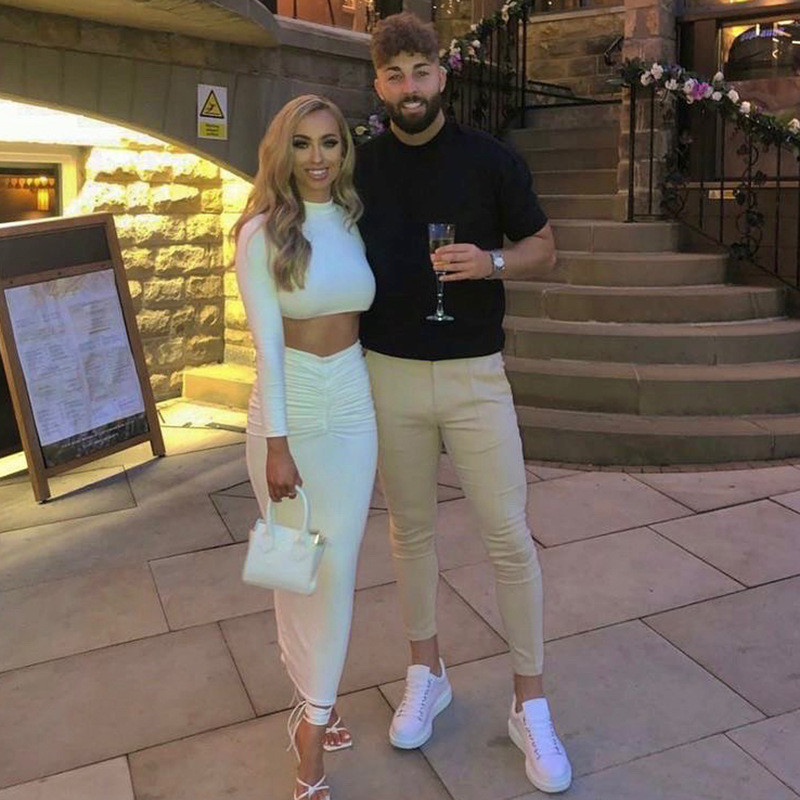 Sexy 2-dielny set pre ženy, klubový večierok, top a šaty, elegantný biely dlhý rukáv, dlhé nariasené šaty, maxi sukňa