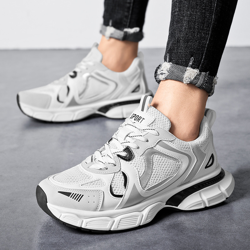 Adidași, ușoare, respirabili, pantofi pentru bărbați, pantofi de mers pentru bărbați, pantofi de sport ocazional, încălțăminte, pentru bărbați, cu platformă groasă, 2023