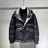 Zimska jakna s kapuljačom Muške parke Topli debeli kaput dugih rukava Gornja odjeća s patentnim zatvaračem Pufer Korejski modni kaputi