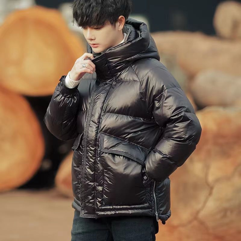 Zimska jakna s kapuljačom Muške parke Topli debeli kaput dugih rukava Gornja odjeća s patentnim zatvaračem Pufer Korejski modni kaputi