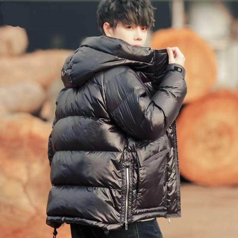 Zimska jakna s kapuljačom Muške parke Topli debeli kaput dugih rukava Gornja odjeća s patentnim zatvaračem Pufer Korejski modni kaputi