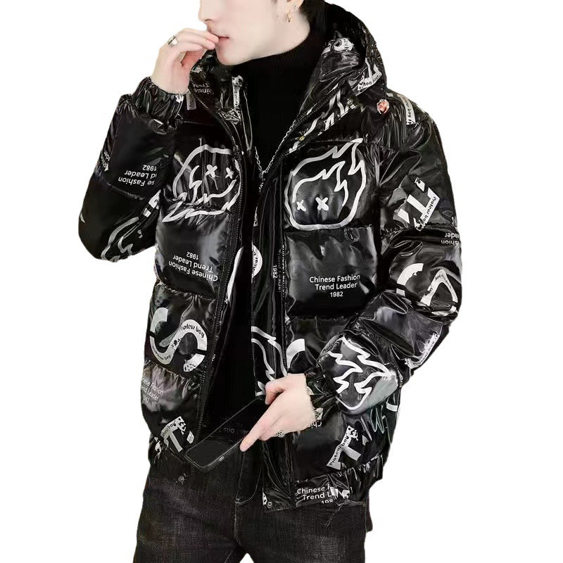 Madinga juoda parka plius dydžio 5XL vyriška striukė 2023 m. žieminė striukė su gobtuvu, vyriška, blizgi, atspari vėjui, šilti viršutiniai drabužiai, gatvės drabužiai