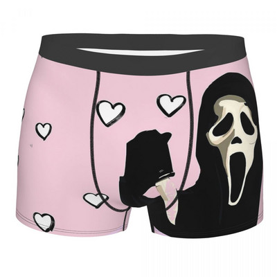 Pink Ghost Face Scream Sidney Prescott Film Σώβρακο Βαμβακερό εσώρουχο Ανδρικά εσώρουχα αεριζόμενα σορτς μπόξερ