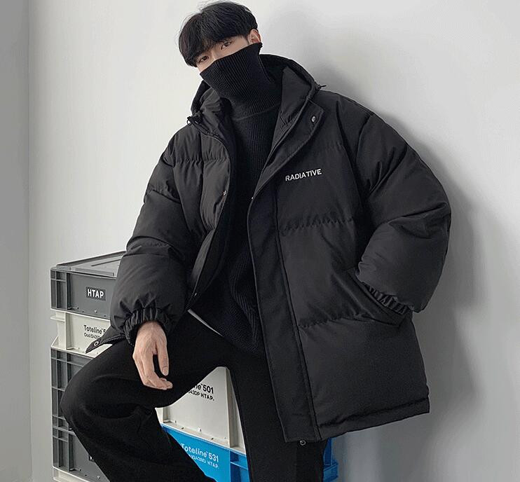 Pánske zimné parky s kapucňou, teplá voľná vetrovka, termo pánska prešívaná bunda, vrchné oblečenie, univerzálne, kórejské, trendy 8251649